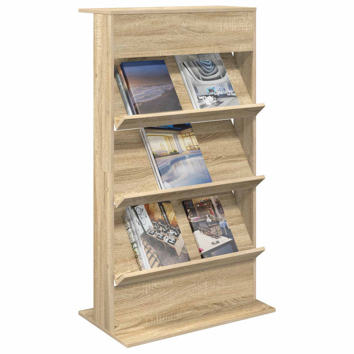 Raft pentru reviste cu raft Stejar Sonoma 70 x 41 x 126 cm - WALTI WALTI