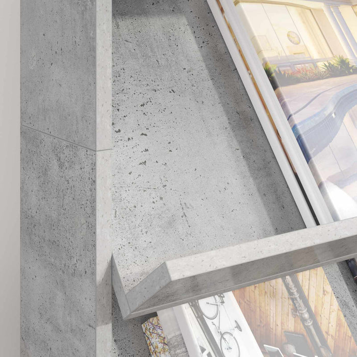 Raft pentru reviste cu raft Gri din beton 70 x 41 x 126 cm - WALTI WALTI