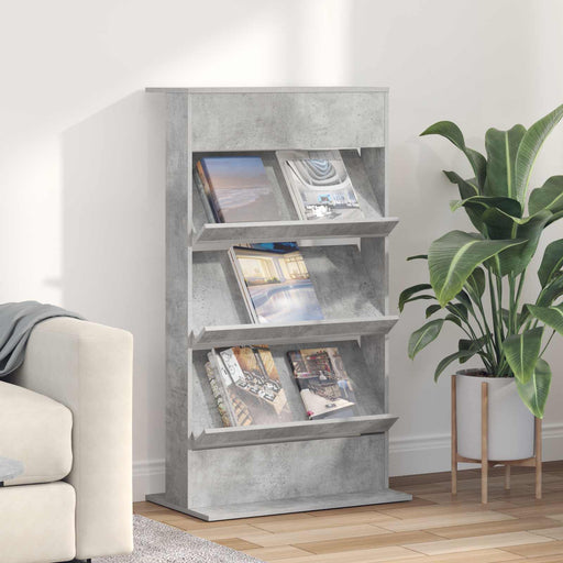 Raft pentru reviste cu raft Gri din beton 70 x 41 x 126 cm - WALTI WALTI