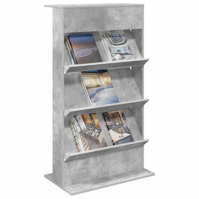 Raft pentru reviste cu raft Gri din beton 70 x 41 x 126 cm - WALTI WALTI