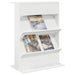 Raft pentru reviste cu raft Alb 70 x 41 x 96 cm Lemn compozit - WALTI WALTI
