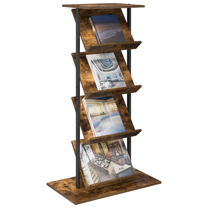 Raft pentru reviste cu raft Stejar fumuriu 68 x 40 x 123.5 cm - WALTI WALTI