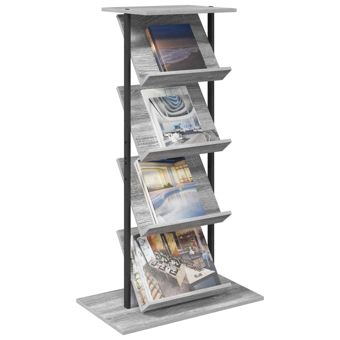Raft pentru reviste Gri Sonoma 68 x 40 x 123.5 cm Lemn compozit - WALTI WALTI