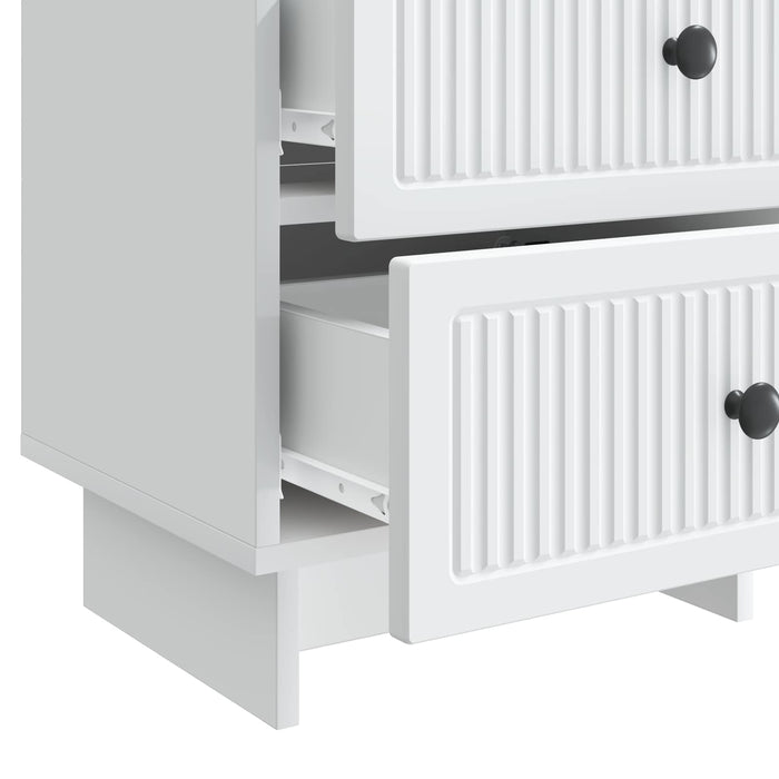 Dulap de noapte Alb 43 x 34,5 x 47,5 cm Lemn prelucrat - WALTI WALTI