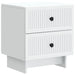Dulap de noapte Alb 43 x 34,5 x 47,5 cm Lemn prelucrat - WALTI WALTI