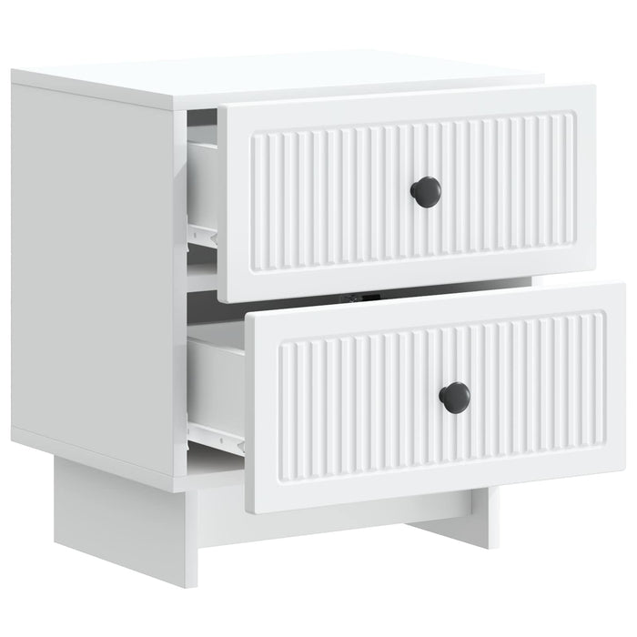 Dulap de noapte Alb 43 x 34,5 x 47,5 cm Lemn prelucrat - WALTI WALTI