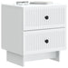 Dulap de noapte Alb 43 x 34,5 x 47,5 cm Lemn prelucrat - WALTI WALTI
