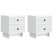 Dulap de noapte 2 pcs Alb 43 x 34,5 x 47,5 cm Lemn prelucrat - WALTI WALTI
