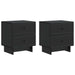 Dulap de noapte 2 pcs Negru 43 x 34,5 x 47,5 cm Lemn prelucrat - WALTI WALTI