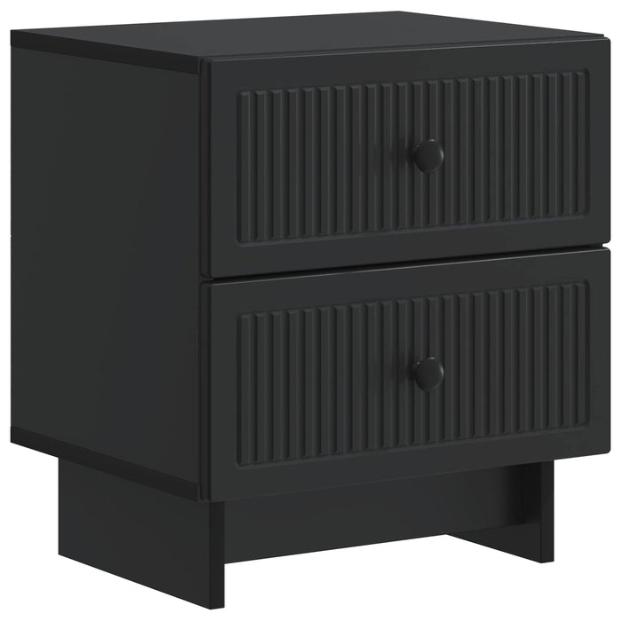 Dulap de noapte 2 pcs Negru 43 x 34,5 x 47,5 cm Lemn prelucrat - WALTI WALTI