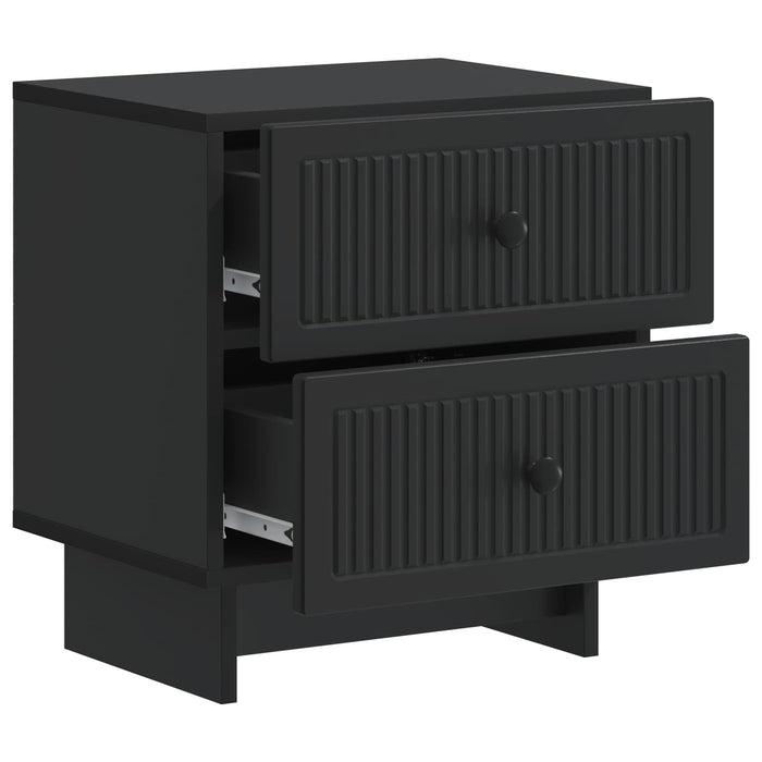 Dulap de noapte 2 pcs Negru 43 x 34,5 x 47,5 cm Lemn prelucrat - WALTI WALTI