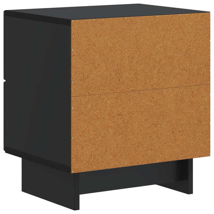 Dulap de noapte 2 pcs Negru 43 x 34,5 x 47,5 cm Lemn prelucrat - WALTI WALTI