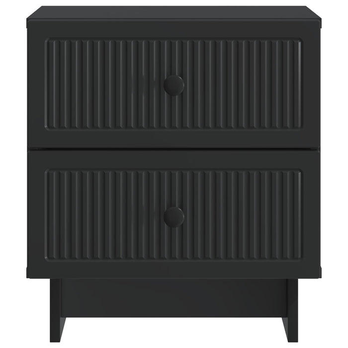 Dulap de noapte 2 pcs Negru 43 x 34,5 x 47,5 cm Lemn prelucrat - WALTI WALTI
