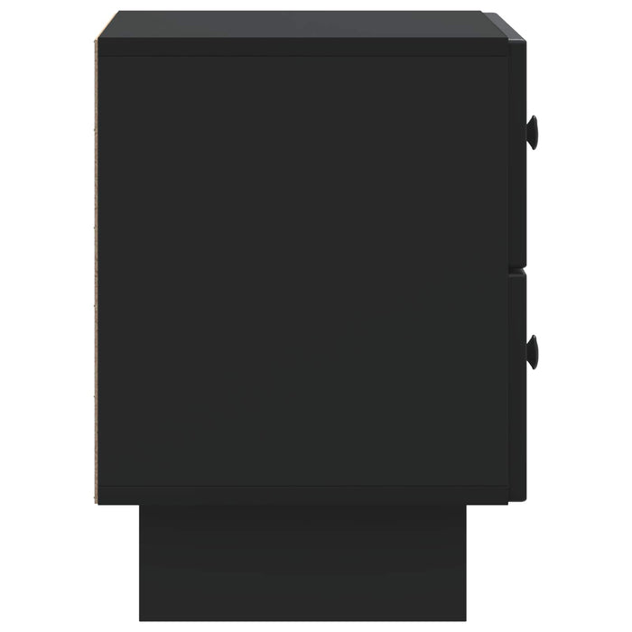 Dulap de noapte 2 pcs Negru 43 x 34,5 x 47,5 cm Lemn prelucrat - WALTI WALTI