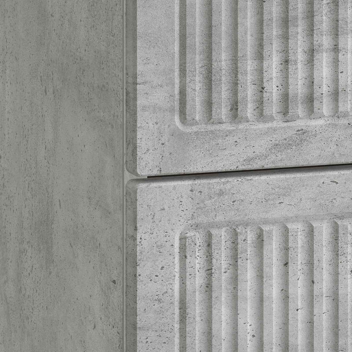Dulap de noapte Gri Beton 43 x 34,5 x 47,5 cm Lemn prelucrat - WALTI WALTI