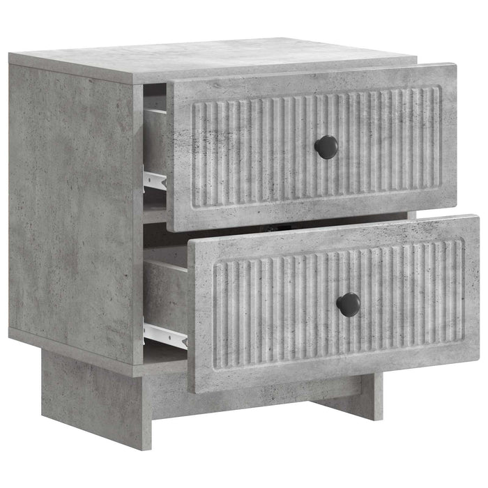 Dulap de noapte Gri Beton 43 x 34,5 x 47,5 cm Lemn prelucrat - WALTI WALTI