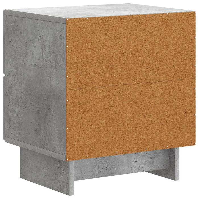 Dulap de noapte Gri Beton 43 x 34,5 x 47,5 cm Lemn prelucrat - WALTI WALTI