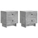 Dulap de noapte cu sertar 2 pcs Gri Beton 43 x 34,5 x 47,5 cm - WALTI WALTI