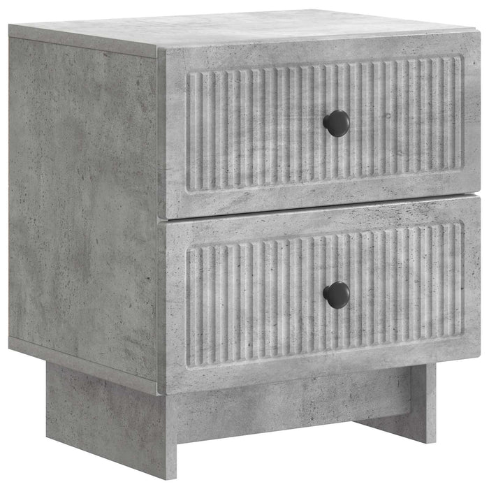 Dulap de noapte cu sertar 2 pcs Gri Beton 43 x 34,5 x 47,5 cm - WALTI WALTI