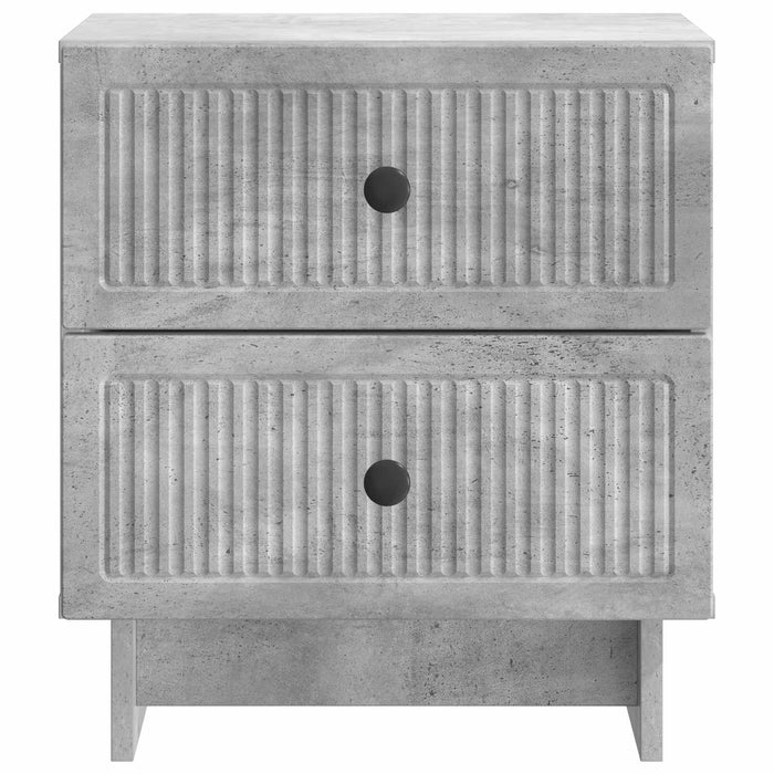 Dulap de noapte cu sertar 2 pcs Gri Beton 43 x 34,5 x 47,5 cm - WALTI WALTI