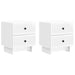 Dulap de noapte 2 pcs Alb foarte lucios 43 x 34,5 x 47,5 cm - WALTI WALTI