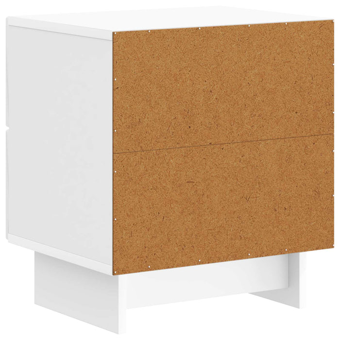 Dulap de noapte 2 pcs Alb foarte lucios 43 x 34,5 x 47,5 cm - WALTI WALTI