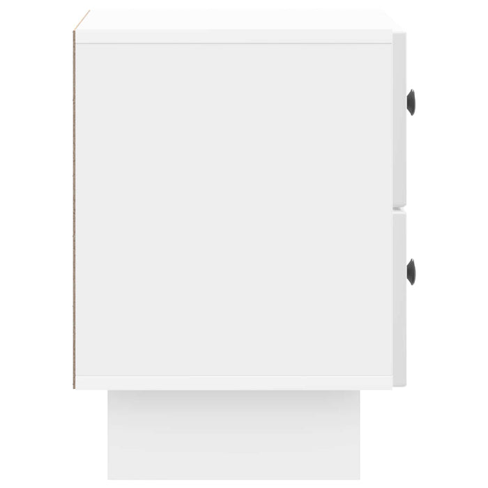Dulap de noapte 2 pcs Alb foarte lucios 43 x 34,5 x 47,5 cm - WALTI WALTI