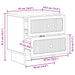 Dulap de noapte cu sertar Stejar fumuriu 43 x 34,5 x 47,5 cm - WALTI WALTI