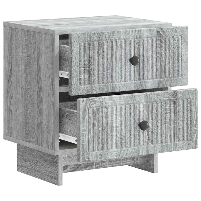 Dulap de noapte Sonoma gri 43 x 34,5 x 47,5 cm Lemn prelucrat - WALTI WALTI