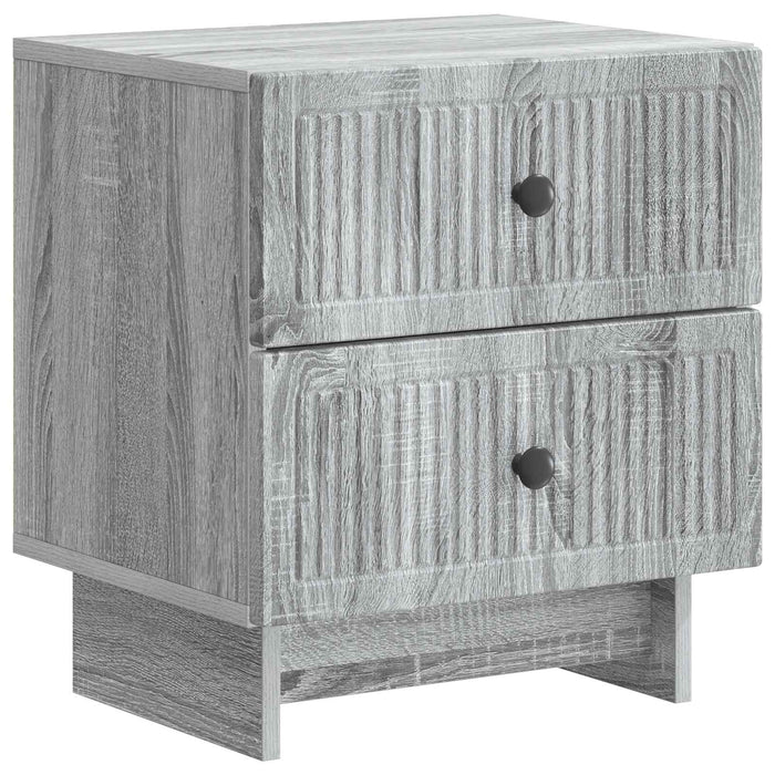 Dulap de noapte cu sertar 2 pcs Sonoma gri 43 x 34,5 x 47,5 cm - WALTI WALTI