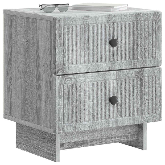Dulap de noapte cu sertar 2 pcs Sonoma gri 43 x 34,5 x 47,5 cm - WALTI WALTI