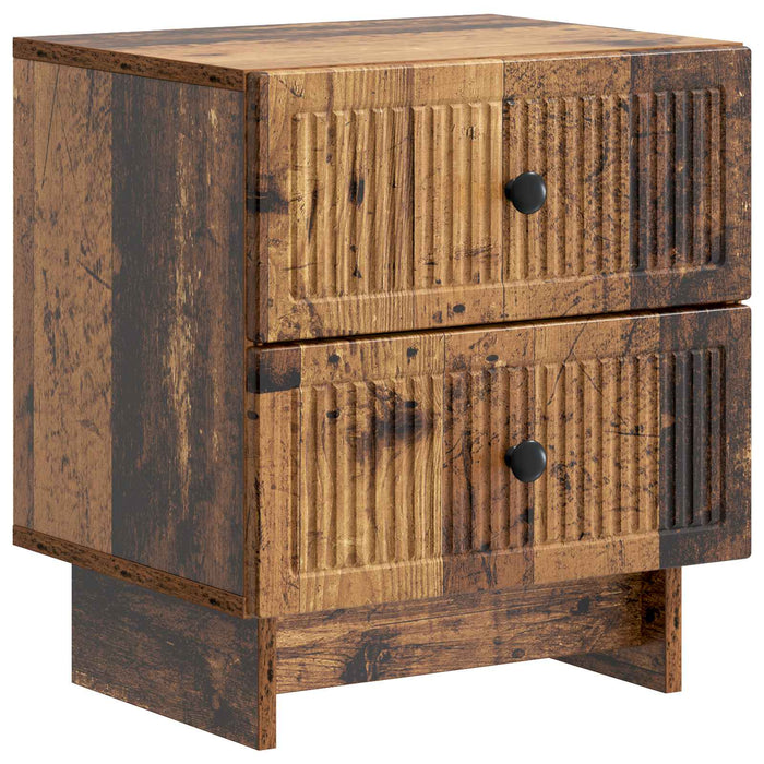 Dulap de noapte cu sertar 2 pcs Lemn vechi 43 x 34,5 x 47,5 cm - WALTI WALTI
