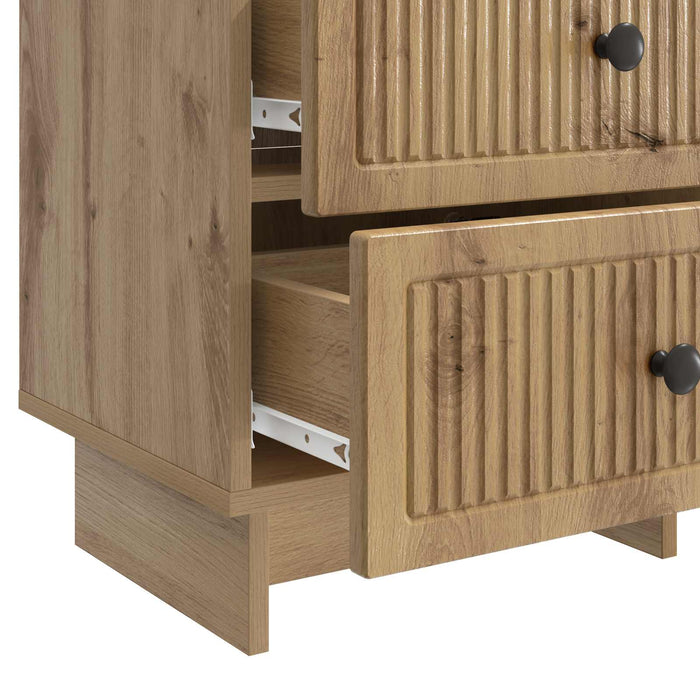 Dulap de noapte 2 pcs Stejar Artizanal 43 x 34,5 x 47,5 cm - WALTI WALTI