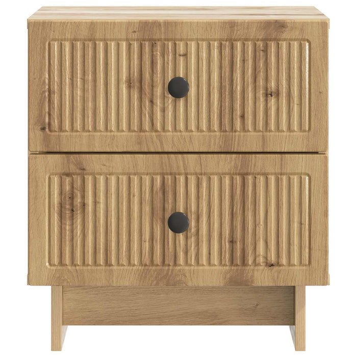 Dulap de noapte 2 pcs Stejar Artizanal 43 x 34,5 x 47,5 cm - WALTI WALTI