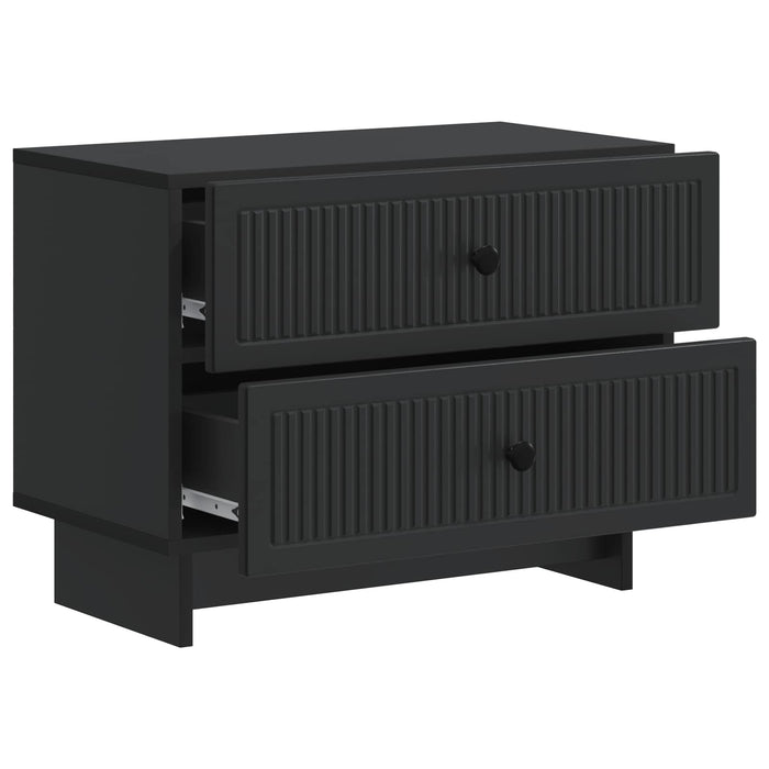 Dulap de noapte Negru 62 x 34,5 x 47,5 cm Lemn prelucrat - WALTI WALTI