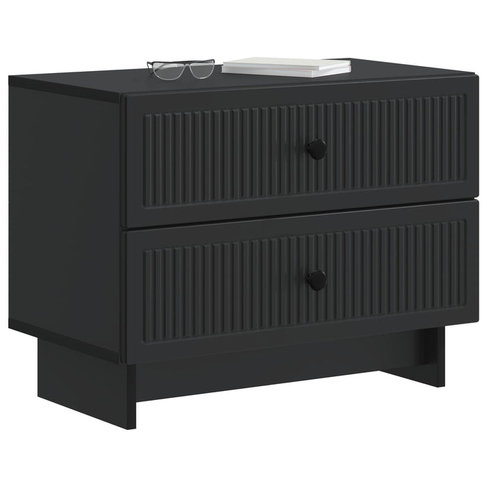 Dulap de noapte Negru 62 x 34,5 x 47,5 cm Lemn prelucrat - WALTI WALTI