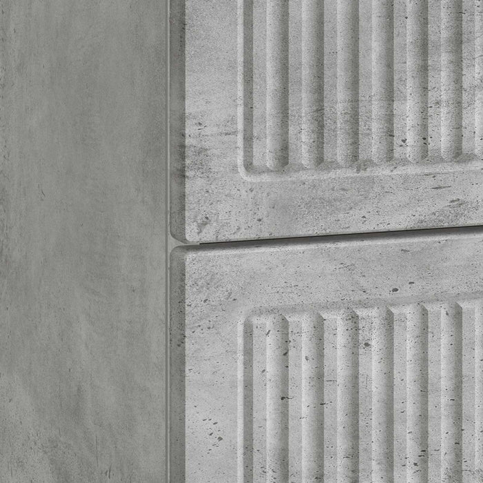 Dulap de noapte Gri Beton 62 x 34,5 x 47,5 cm Lemn prelucrat - WALTI WALTI