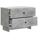 Dulap de noapte Gri Beton 62 x 34,5 x 47,5 cm Lemn prelucrat - WALTI WALTI