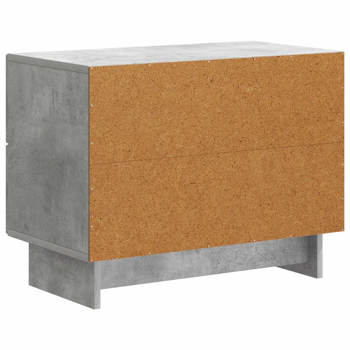 Dulap de noapte Gri Beton 62 x 34,5 x 47,5 cm Lemn prelucrat - WALTI WALTI