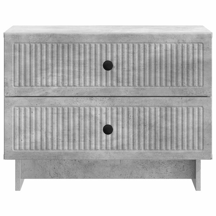Dulap de noapte Gri Beton 62 x 34,5 x 47,5 cm Lemn prelucrat - WALTI WALTI