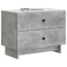 Dulap de noapte Gri Beton 62 x 34,5 x 47,5 cm Lemn prelucrat - WALTI WALTI