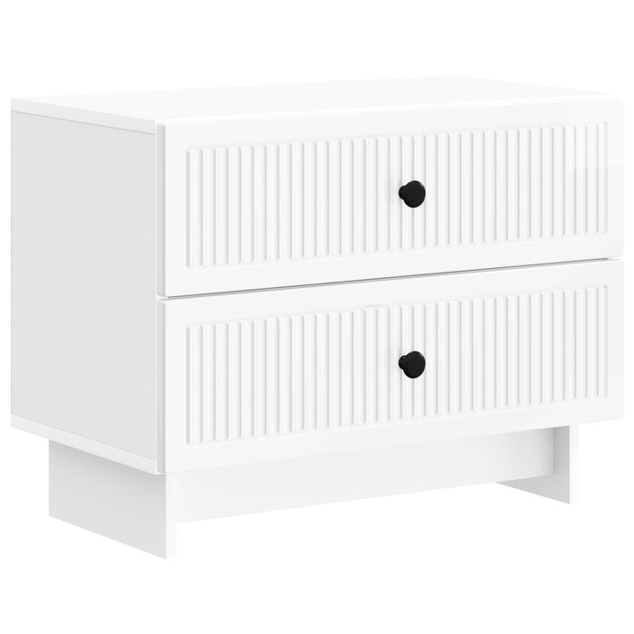 Dulap de noapte cu sertar Alb foarte lucios 62 x 34,5 x 47,5 cm - WALTI WALTI