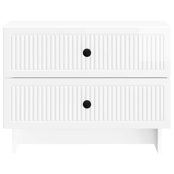 Dulap de noapte cu sertar Alb foarte lucios 62 x 34,5 x 47,5 cm - WALTI WALTI