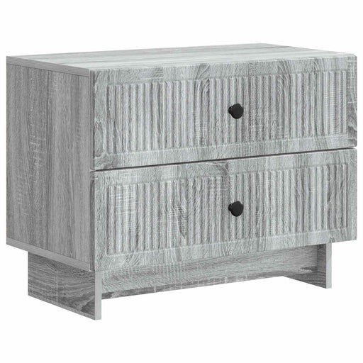 Dulap de noapte Sonoma gri 62 x 34,5 x 47,5 cm Lemn prelucrat - WALTI WALTI