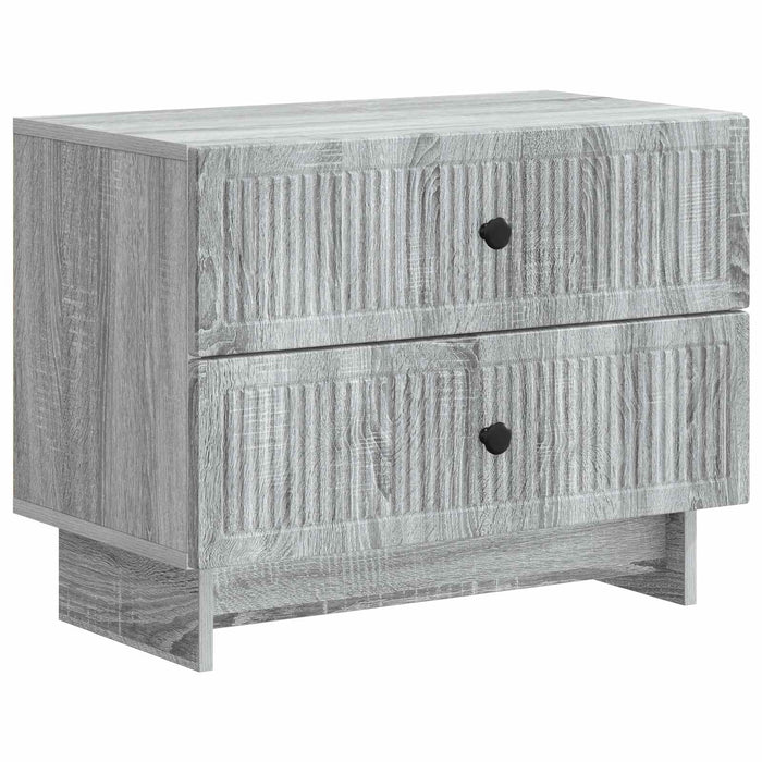 Dulap de noapte Sonoma gri 62 x 34,5 x 47,5 cm Lemn prelucrat - WALTI WALTI