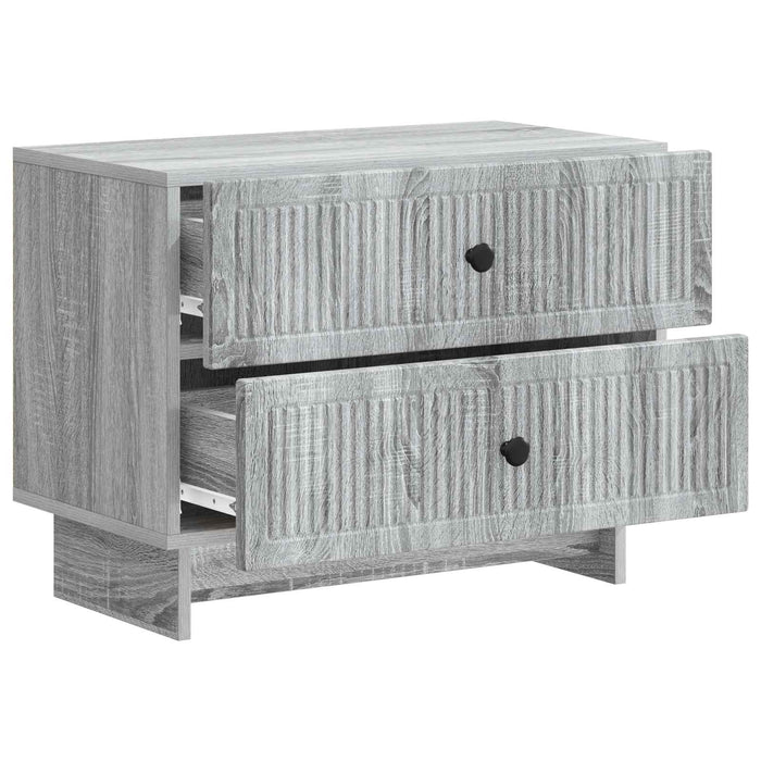 Dulap de noapte Sonoma gri 62 x 34,5 x 47,5 cm Lemn prelucrat - WALTI WALTI