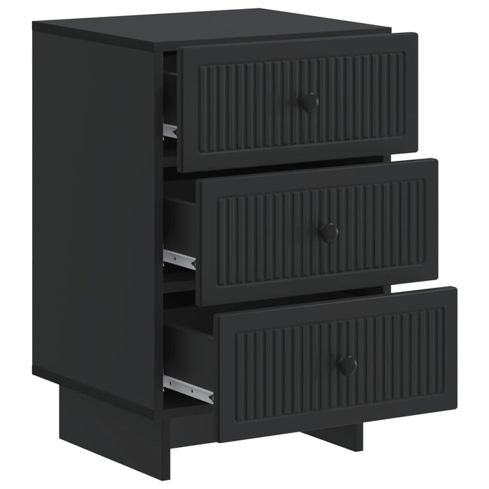 Dulap de noapte Negru 43 x 41 x 66,5 cm Lemn prelucrat - WALTI WALTI