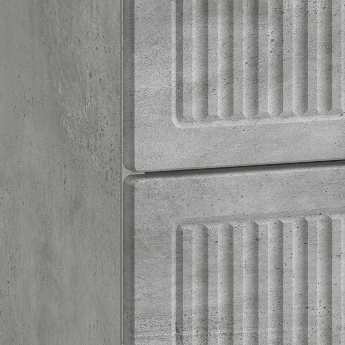 Dulap de noapte Gri Beton 43 x 41 x 66,5 cm Lemn prelucrat - WALTI WALTI