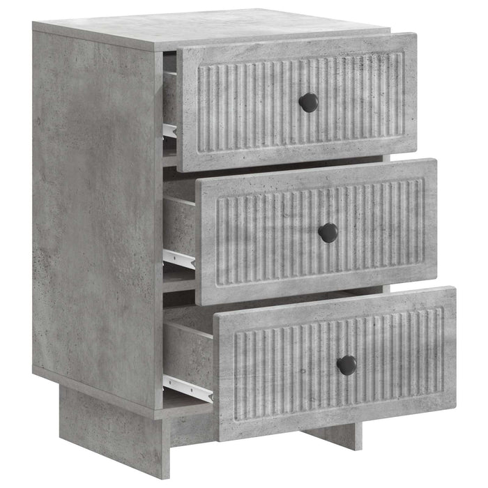 Dulap de noapte Gri Beton 43 x 41 x 66,5 cm Lemn prelucrat - WALTI WALTI