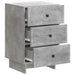 Dulap de noapte Gri Beton 43 x 41 x 66,5 cm Lemn prelucrat - WALTI WALTI